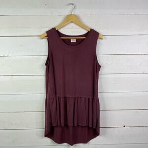 MOTE Plum Sleeveless‎ Tank Top Babydoll Top Size Medium